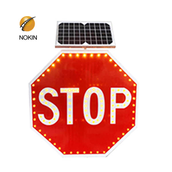 Solar Powered Octagonal Stop Sign EU Standard